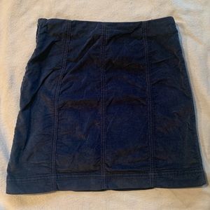 Free People Blue Corduroy Pencil Skirt